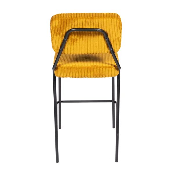Tabouret de bar moutarde — photo produit, angle : Dos